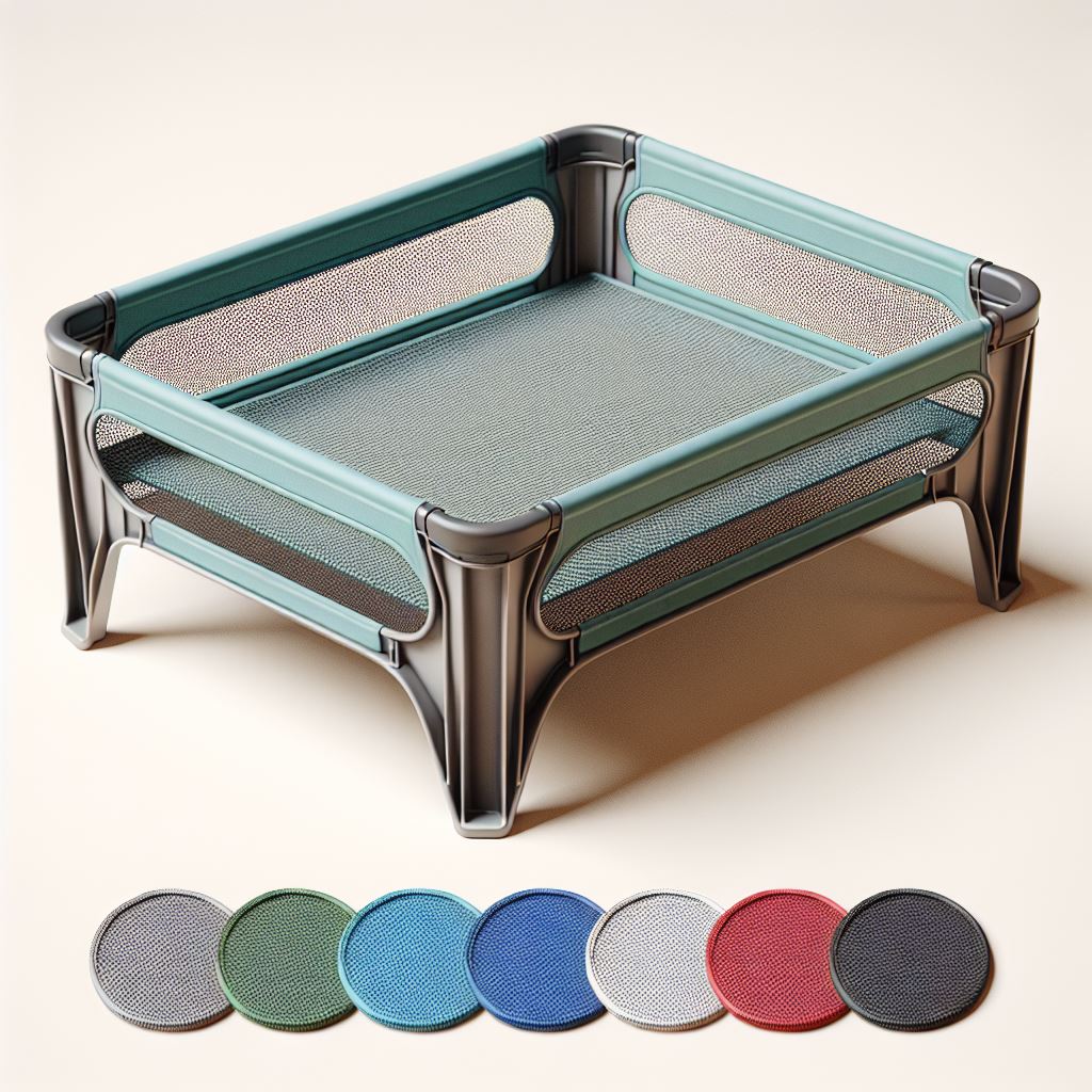 Cama elevada para perros malla de distintos colores